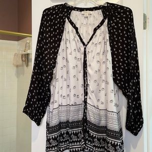 3x coldwater creek elephants border tunic